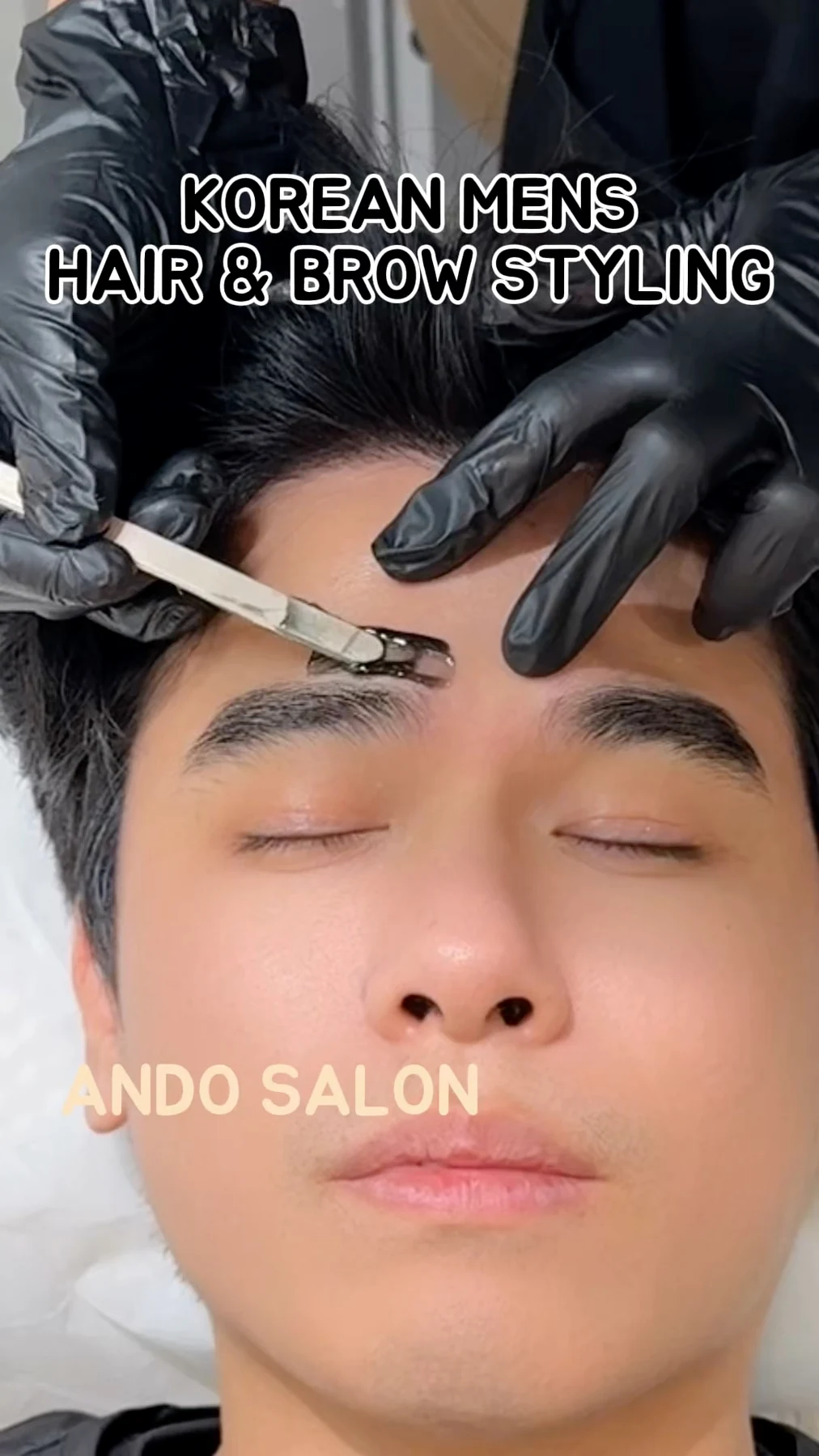 ANDO Salon client work: Men's Brow Styling