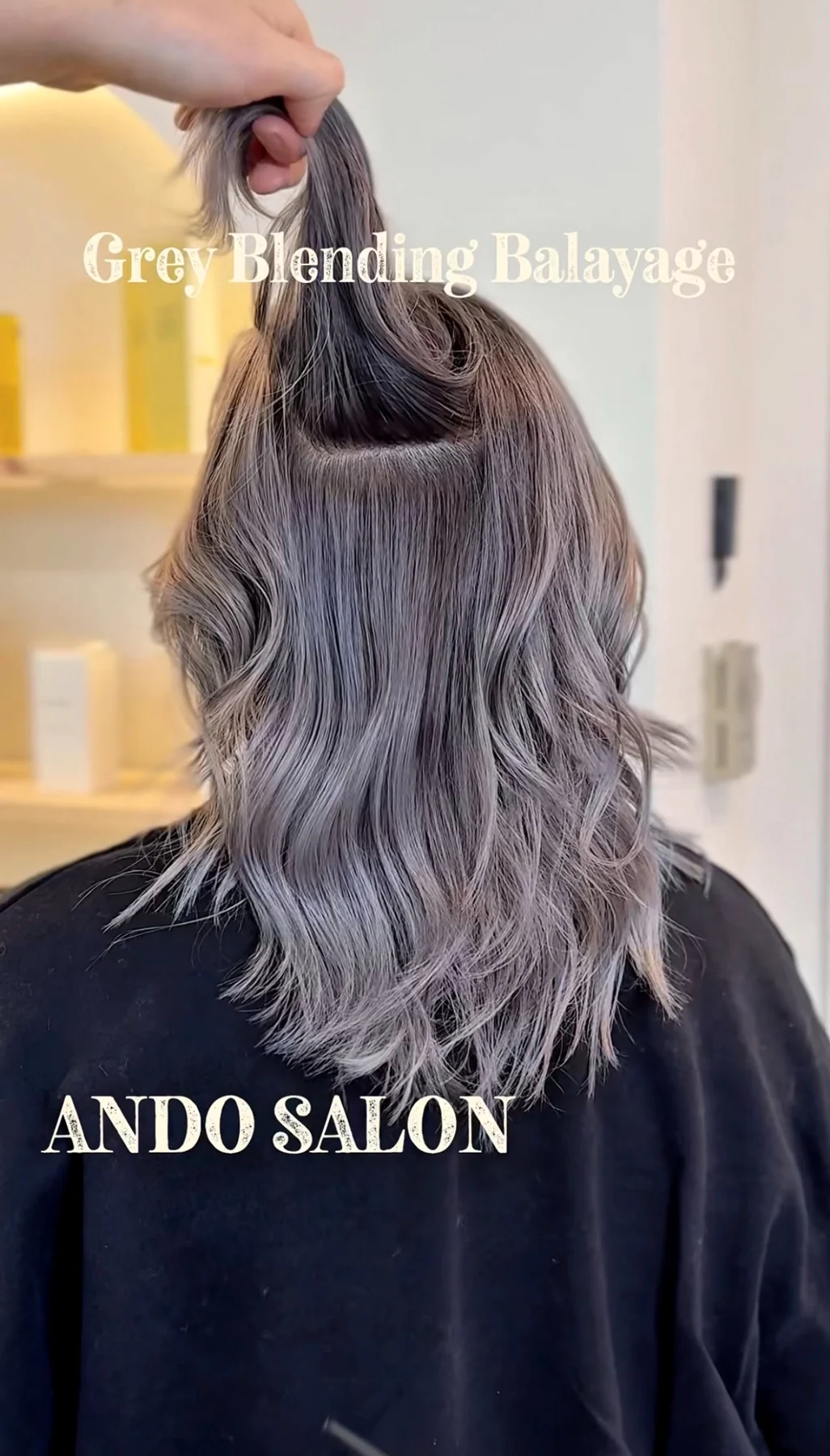 ANDO Salon client work: Grey Blending Balayage