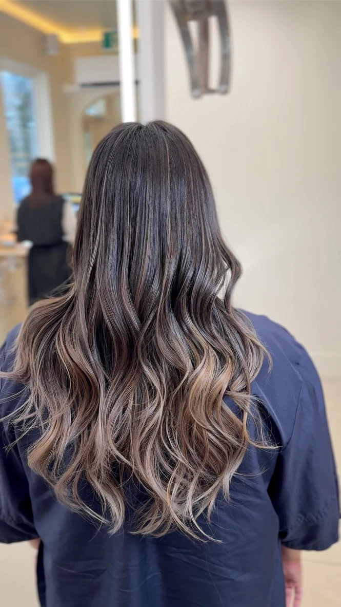 ANDO Salon client work: Ash Balayage